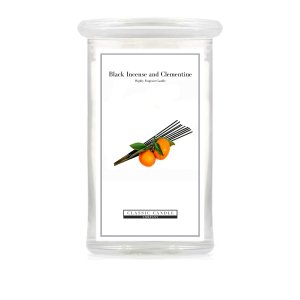 Black Incense And Clementine 2 Wick Large Jar