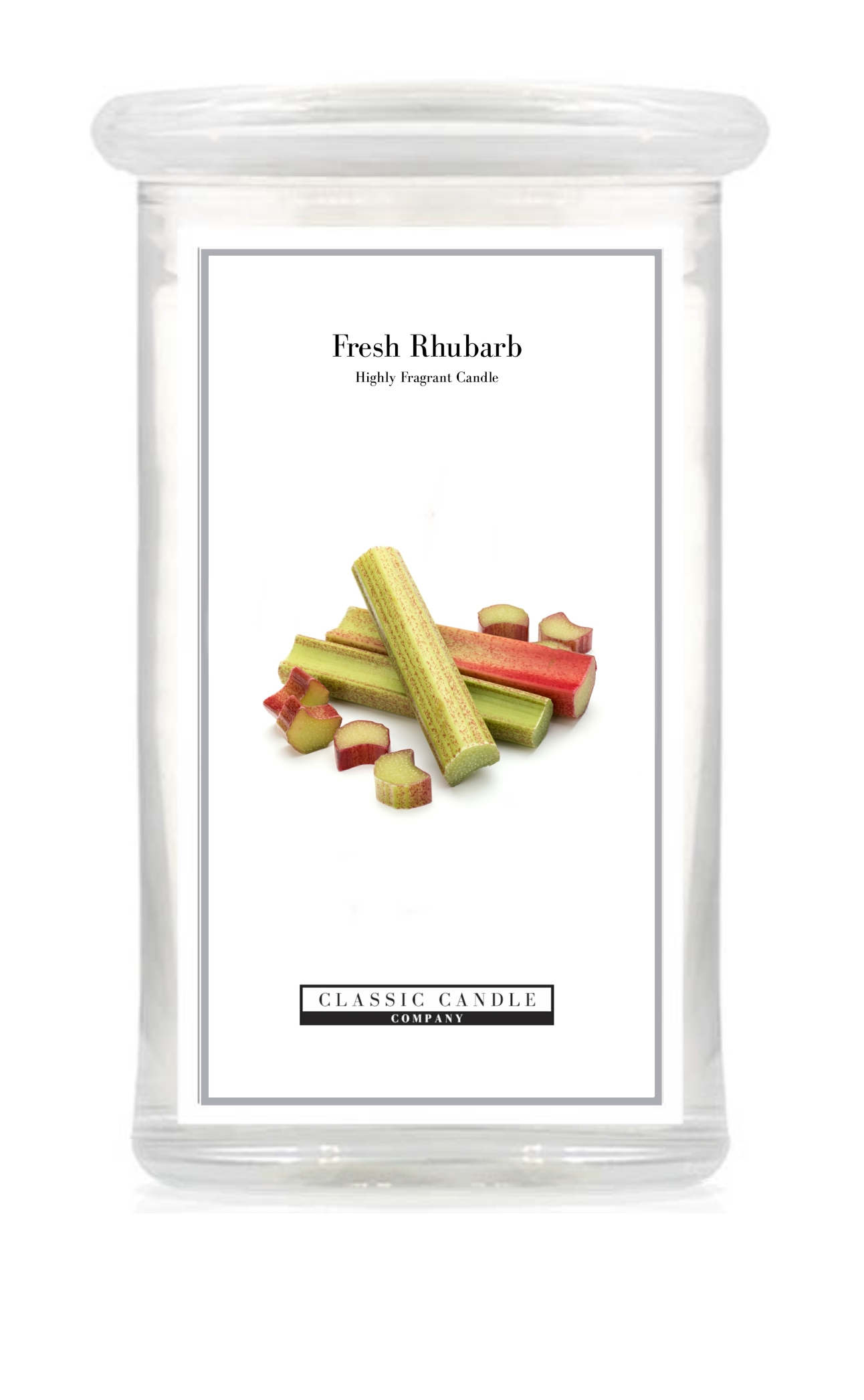 Fresh Rhubarb 2 Wick Large Jar