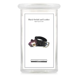Black Orchid Leather 2 Wick Large Jar