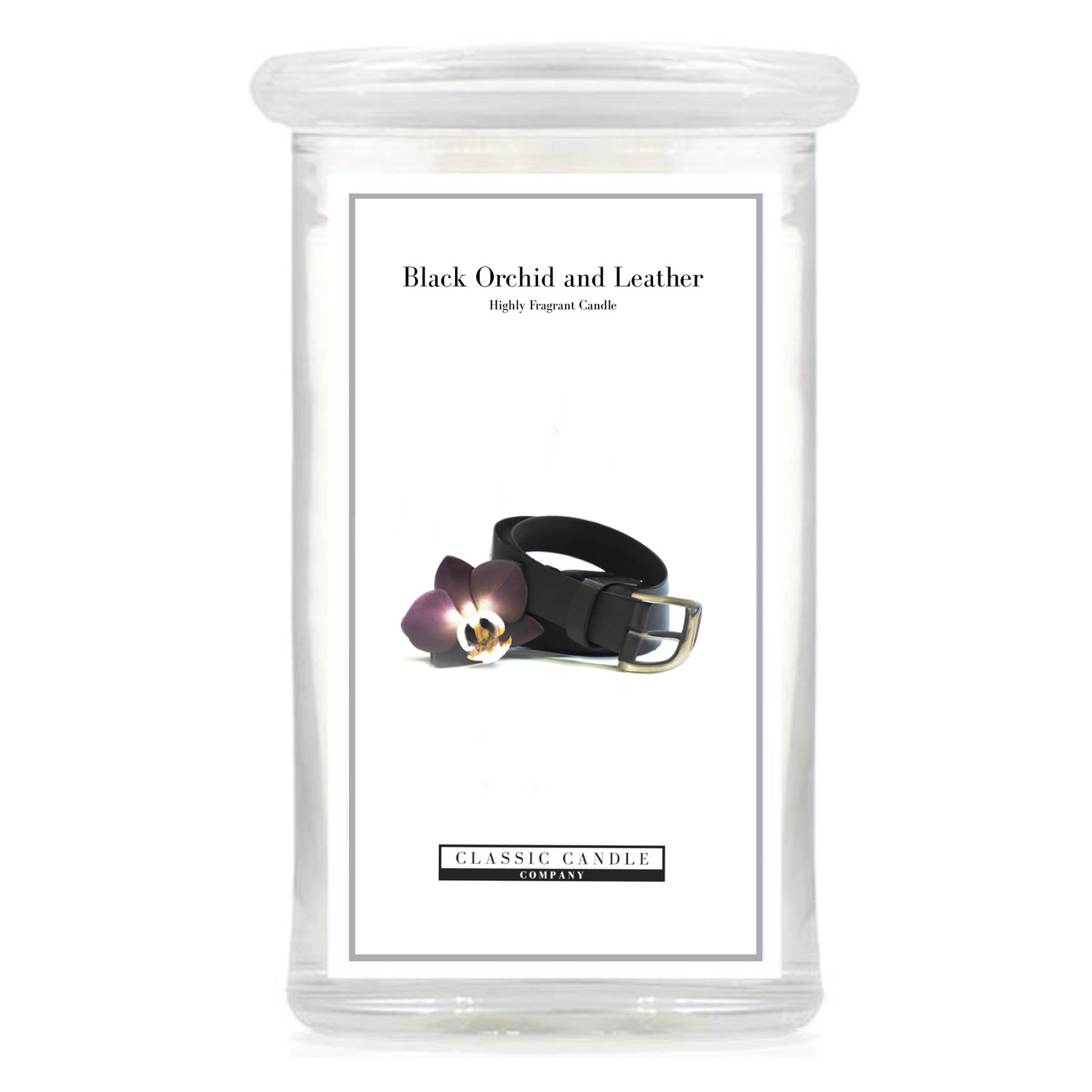 Black Orchid Leather 2 Wick Large Jar